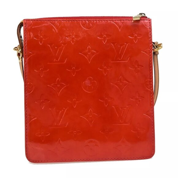 LOUIS VUITTON LV Motto Shoulder Bag Monogram Vernis Leather Red - Picture 7 of 16